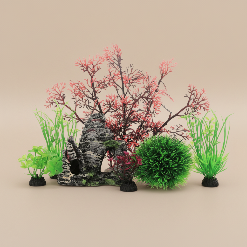 Aquarium Plants & Cave Rock